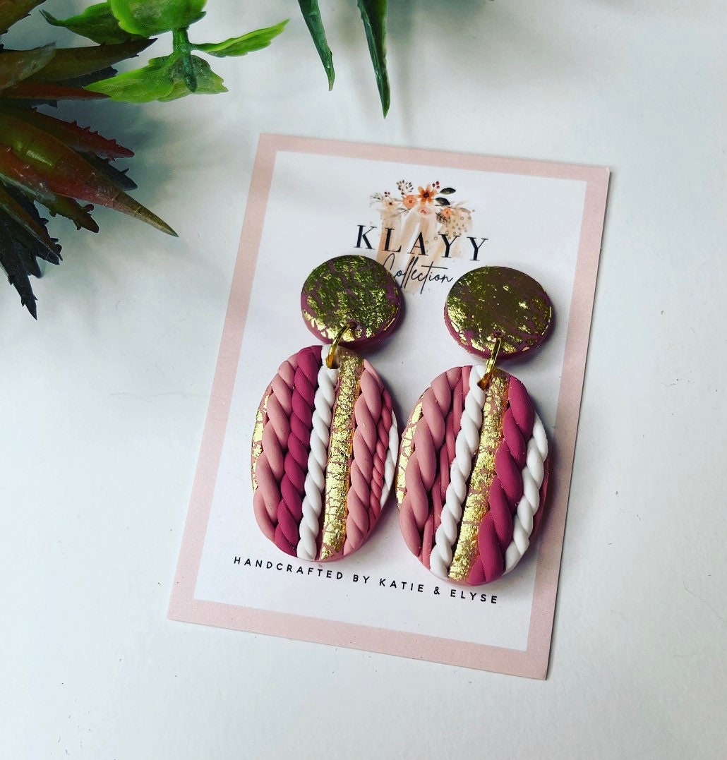 Boho polymer shop clay earrings