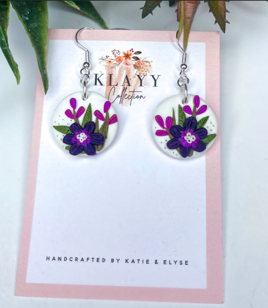 Purple Floral Petite Round