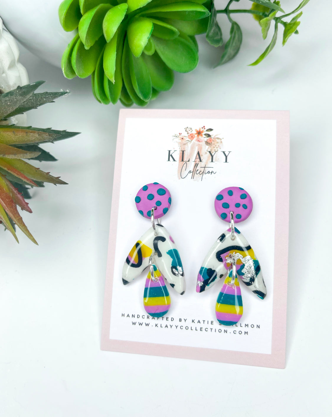 Retro on sale clay earrings