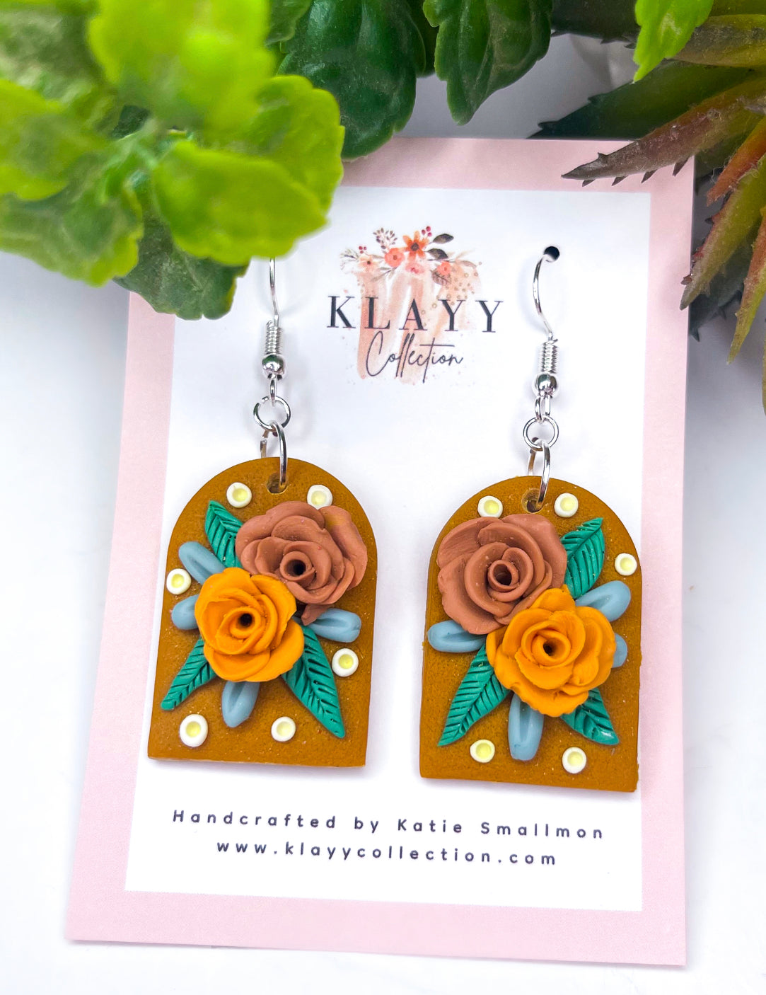 Boho Mustard Floral Arch with Hook