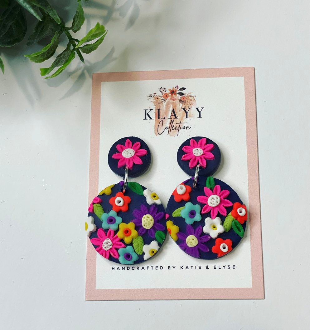 Bright and Colourful Polymer Clay Earrings | accessories for her| boho | hippie | gifts for her | flowers