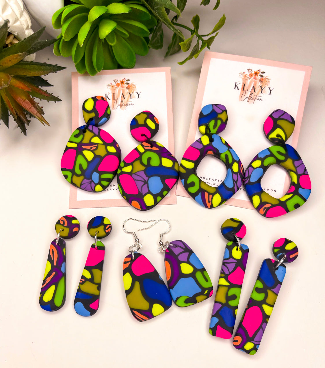 Big clay store earrings