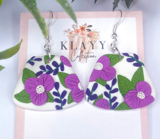 Purple Floral Drops with hook