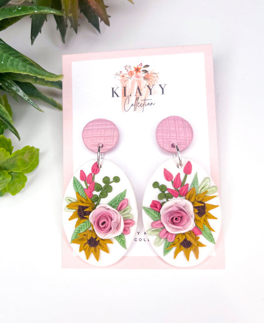 Clip on Windswept Sunflowers