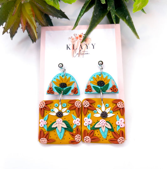 Western Outback Floral Earrings